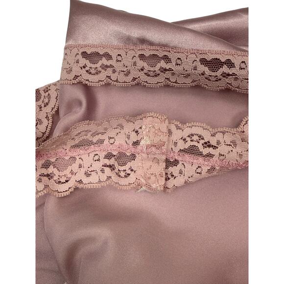 1970's BODY CHIC USA lavender satin and lace teddy onsie MEDIUM - Picture 4 of 8